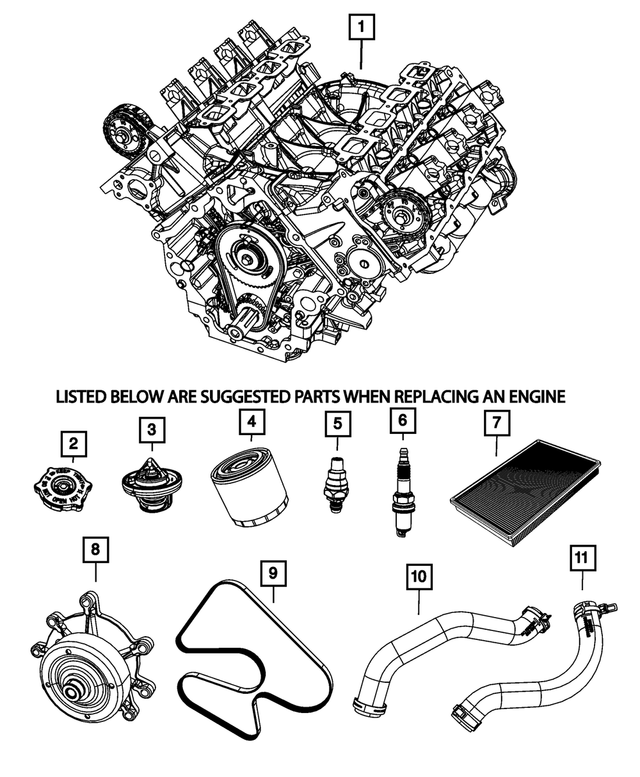 Radiator Outlet Hose - Mopar (55116869AD)