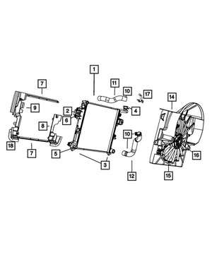 Radiator Inlet Hose - Mopar (55116865AC)