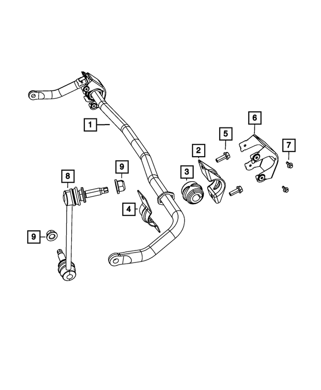 Front Stabilizer Bar - Mopar (4782543AC)