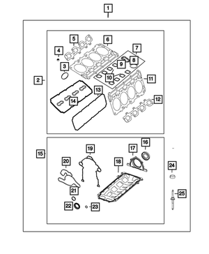 Engine Gasket Kit - Mopar (68223203AB)