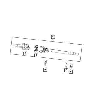 Axle Shaft, Left - Mopar (68145209AB)