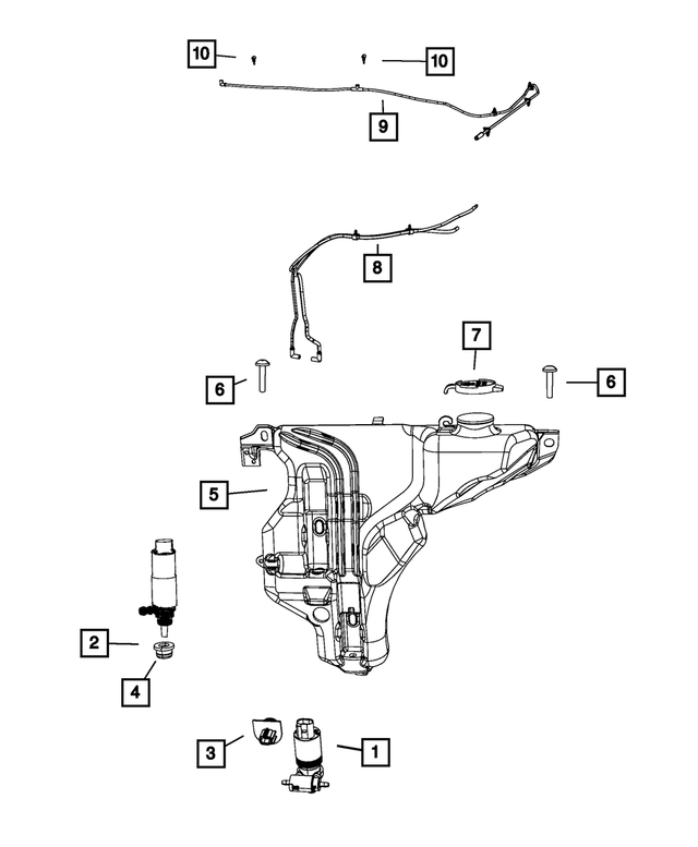 Windshield Washer Nozzle - Mopar (4806312AA)