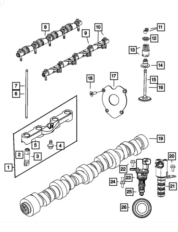 Valve Guide Seal, Right, Cylinder Head - Mopar (53022090AB)