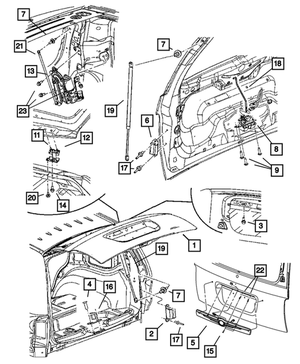 Lift-Gate Strut Support - Mopar (55362108AC)