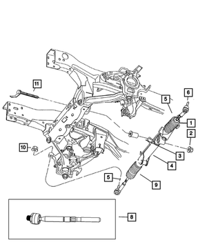 Steering Gear Bushing, Mounting - Mopar (52038783AC)