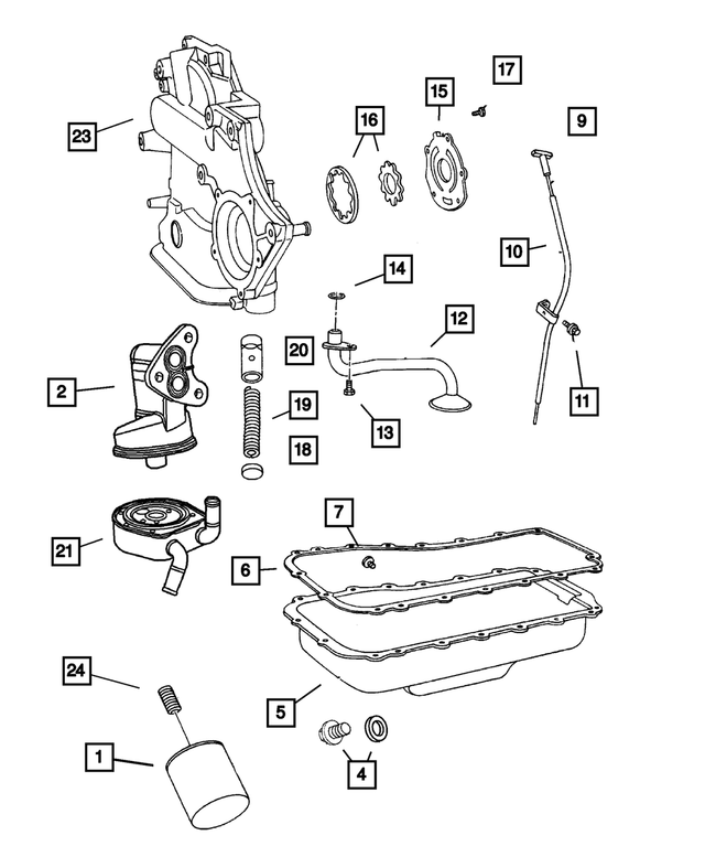 Engine Oil Pan Gasket Package - Mopar (05241062AC)