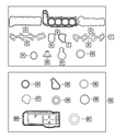 Engine Upper Gasket Package - Mopar (68001777AA)