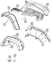 Fender Wheel Opening Applique, Left - Mopar (5KF09RXFAI)