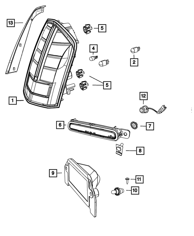 Bulb, Front Fender Side Repeater, Export - Mopar (L002825W5W)