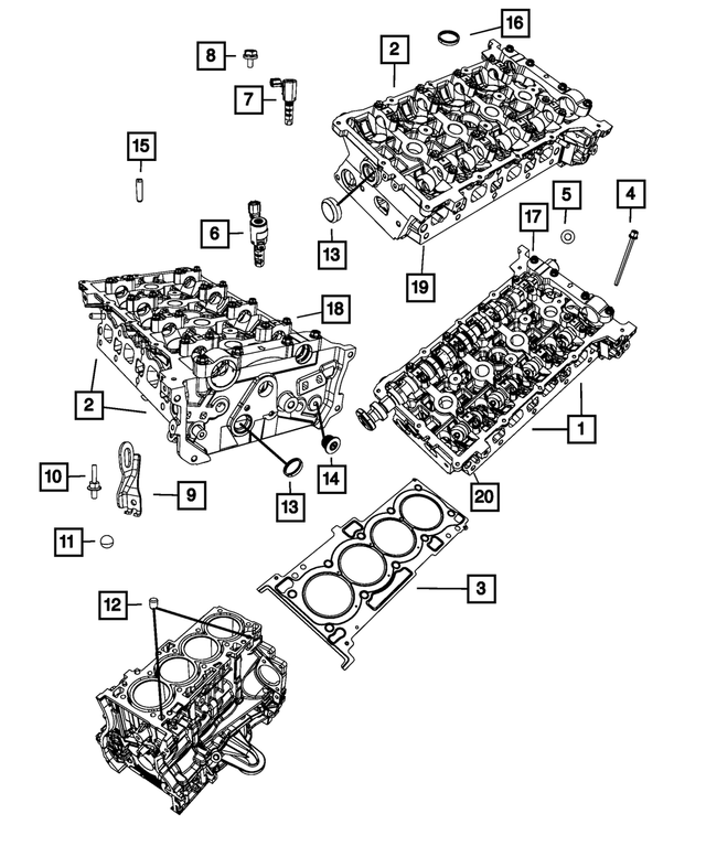 Cylinder Head Gasket Package - Mopar (5189976AB)