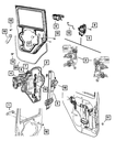 Rear Door Window Regulator, Right - Mopar (68014950AA)