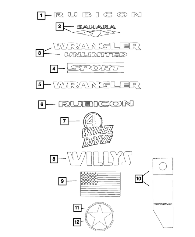 Decal, Black - Mopar (5KC94GX9AA)