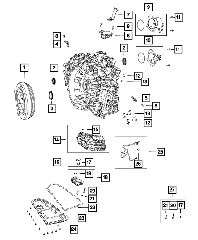 Torque Converter Hub Seal - Mopar (5189836AA)