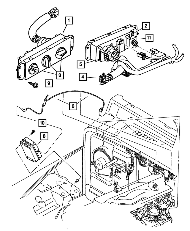 A/C And Heater Control - Rotary Knob - Mopar (5011218AC)