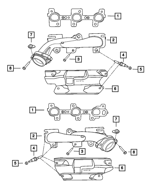 Exhaust Manifold Gasket, Right - Mopar (53013932AB)