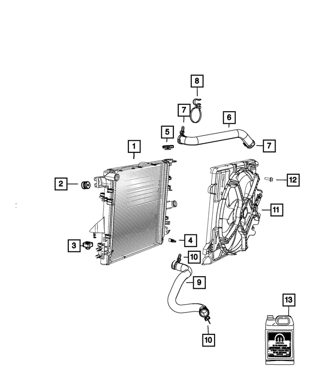 Radiator Cooling Fan Module - Mopar (68143894AB)