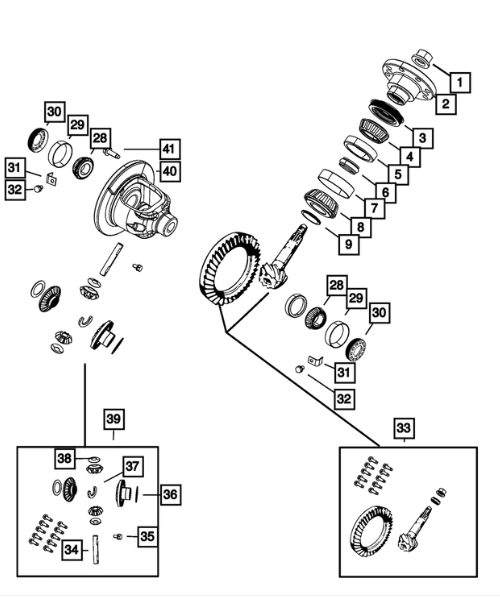 Drive Pinion Bearing Cup, Front - Mopar (2070317)