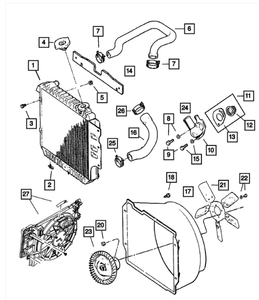 Radiator Hose, Upper - Mopar (52028264AB)