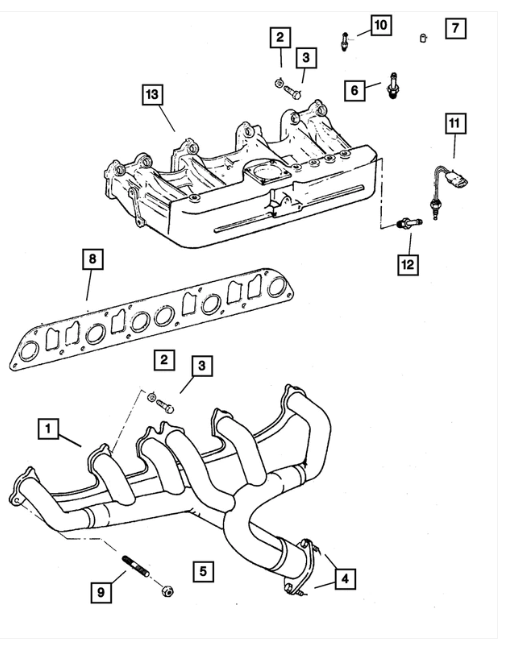 Intake/Exhaust Manifold Gasket - Mopar (4854038)