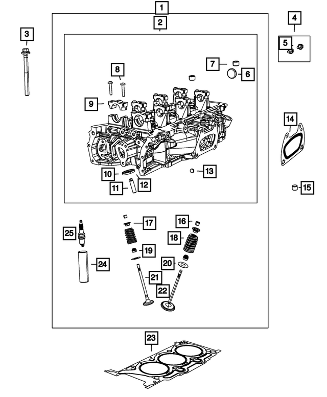 Cylinder Head Gasket, Right Side - Mopar (05184456AI)