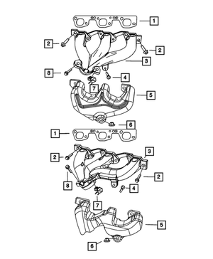 Exhaust Manifold, Right - Mopar (4666026AC)