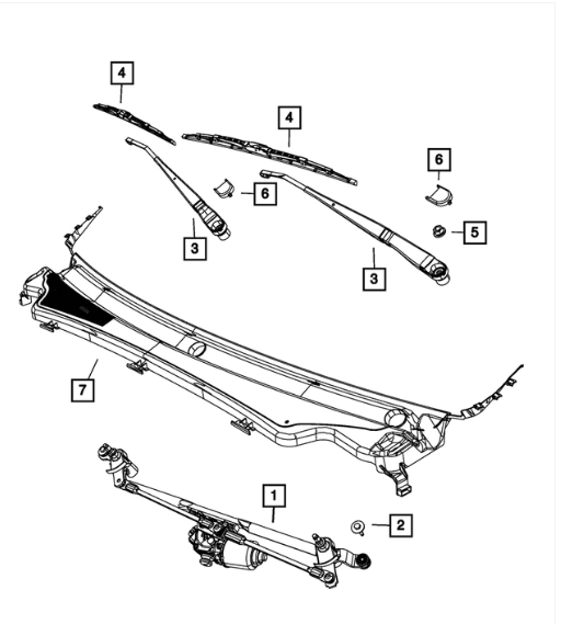 Front Wiper Blade, Right - Mopar (68079858AA)