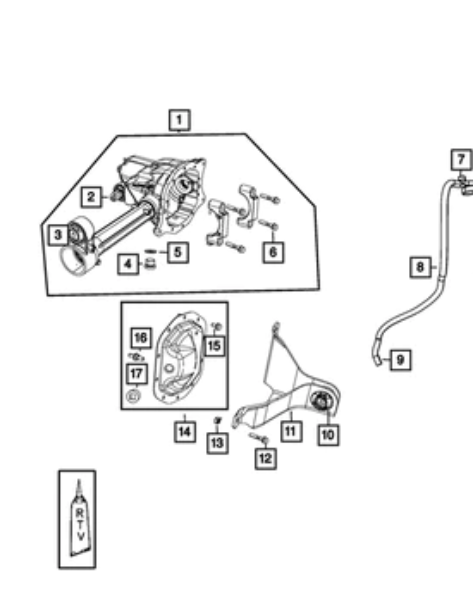 Axle Mounting Isolator - Mopar (52125443AA)