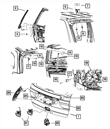 Lift-Gate Prop, Right - Mopar (68083196AC)