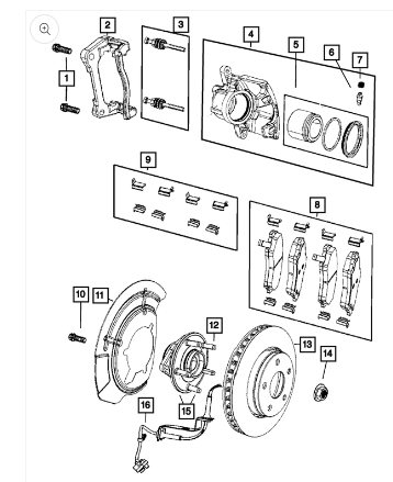 Brake Pads - Mopar (68003701AB)