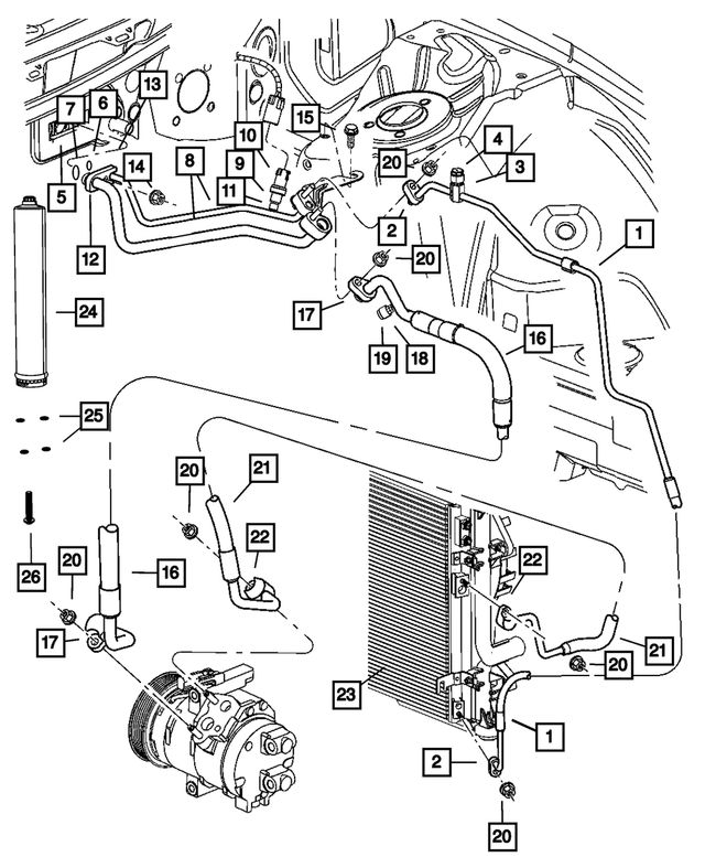 A/C Discharge Line - Mopar (55038153AB)