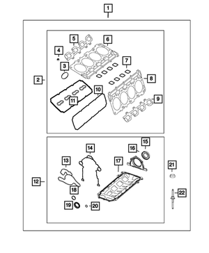 Exhaust Manifold Gasket, Right Side - Mopar (5038098AA)