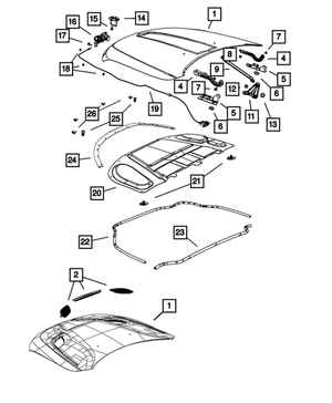 Hood Seal - Mopar (68070493AA)