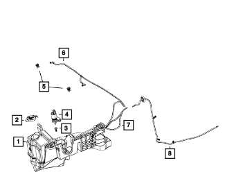 Windshield Washer Hose - Mopar (68197414AB)