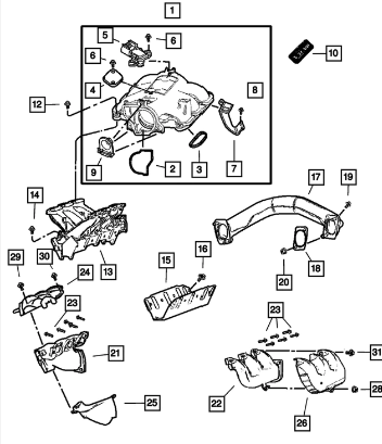 Intake Manifold Gasket - Mopar (4781034AB)