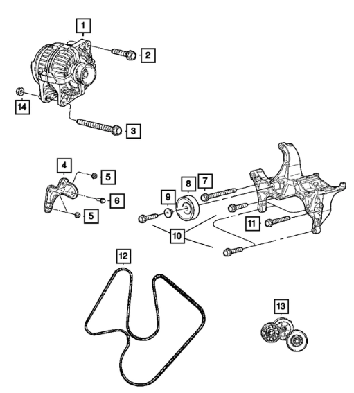 Belt Tensioner - Mopar (53030958AC)