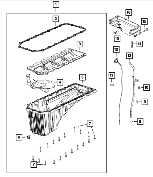 Engine Oil Pan - Mopar (53022343AL)