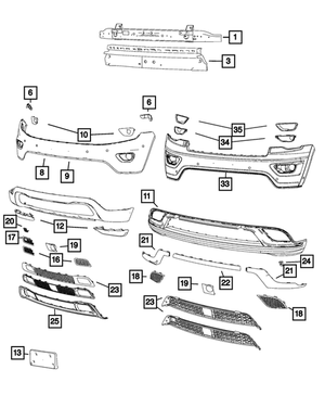 Fascia Applique - Mopar (68143105AC)