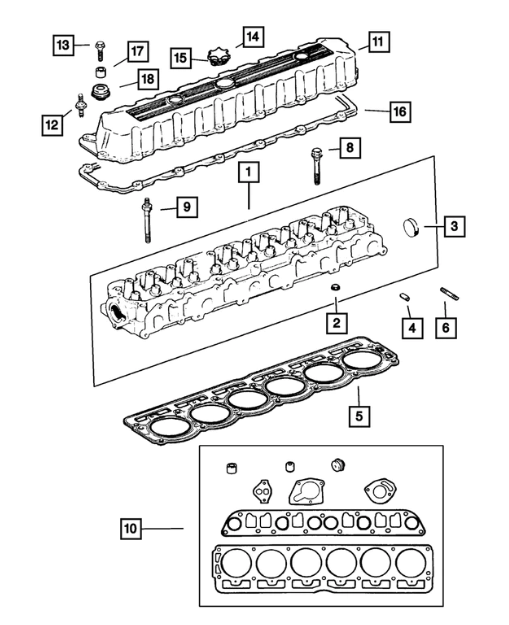 Valve Cover Gasket - Mopar (53020758AC)