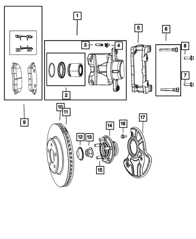 Brake Pads - Mopar (2AMV3555AA)