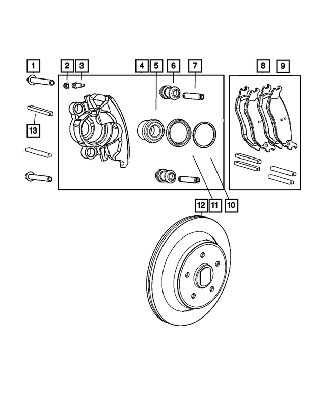 Pad Kit-Rear Disc Brake - Mopar (2AMV4882AB)