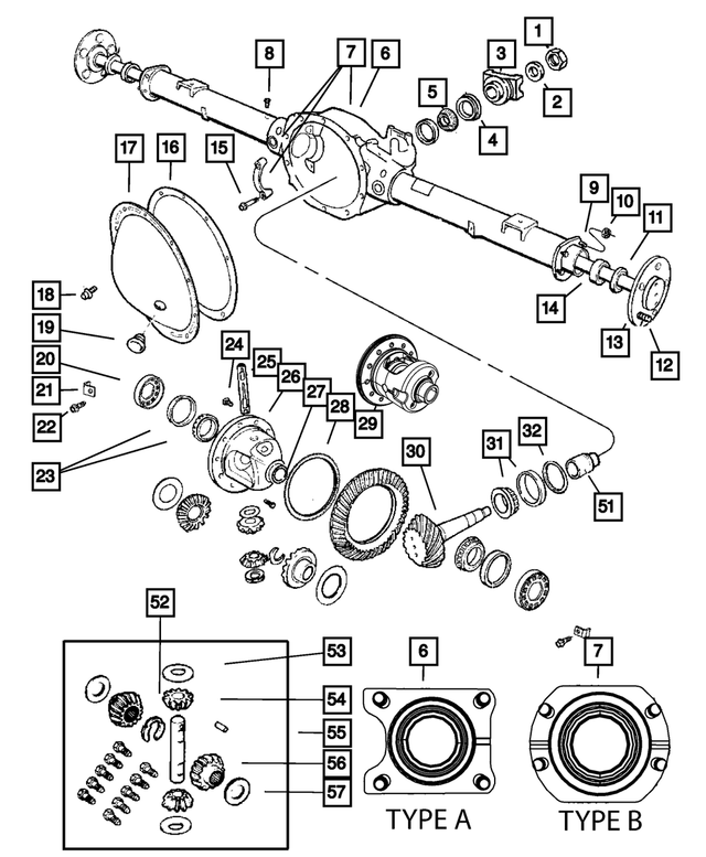 Axle Shaft Bearing - Mopar (3507898AB)