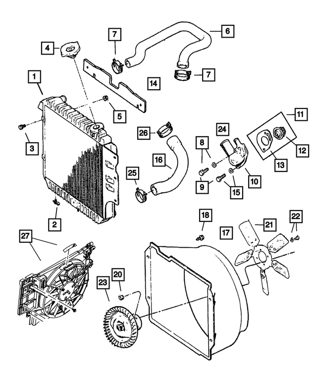 Engine Cooling Radiator - Mopar (55037652AA)