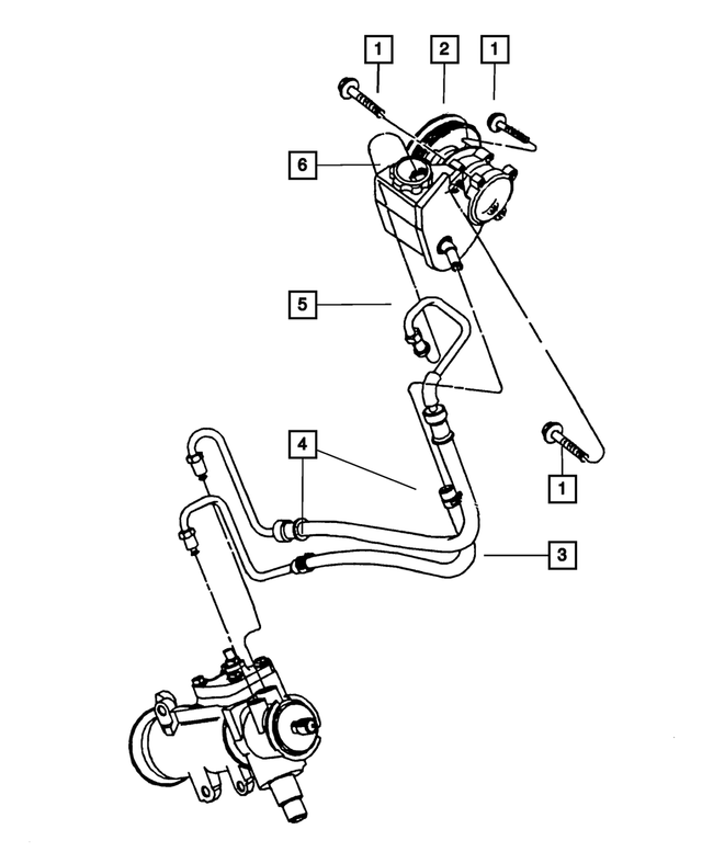 Power Steering Pressure Hose - Mopar (52087902AC)