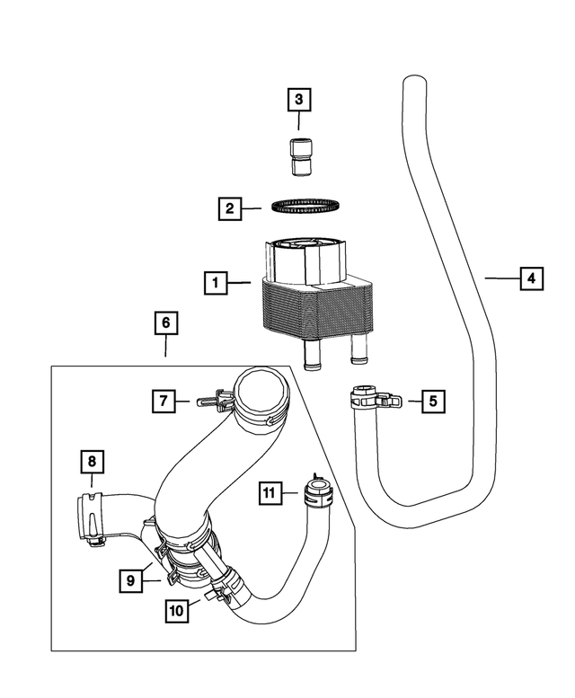 Radiator Outlet Hose - Mopar (68056029AG)