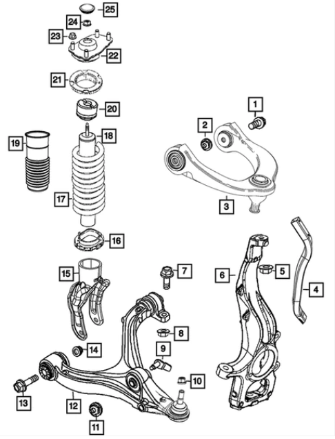 Shock Upper Mount - Mopar (68029520AE)