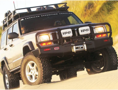 ARB 3450080 Deluxe Winch Bull Bar Bumper in Black for 97-01 Jeep Cherokee XJ