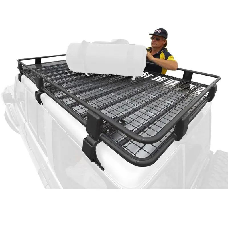 ARB STEEL DELUXE WITH MESH 43&quot; X 49&quot; ROOF RACK KIT FOR 1990-1997 TOYOTA LAND CRUISER 80 SERIES