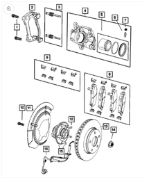 Brake Hub And Bearing - Mopar (52109947AF)