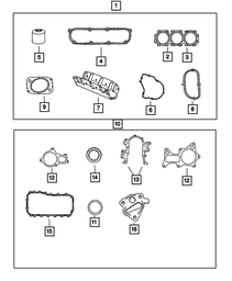 Engine Lower Gasket Package - Mopar (68029544AD)