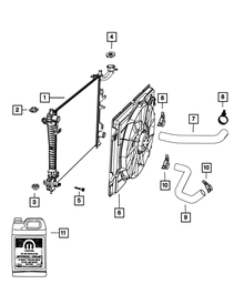 Radiator Outlet Hose - Mopar (55038121AD)